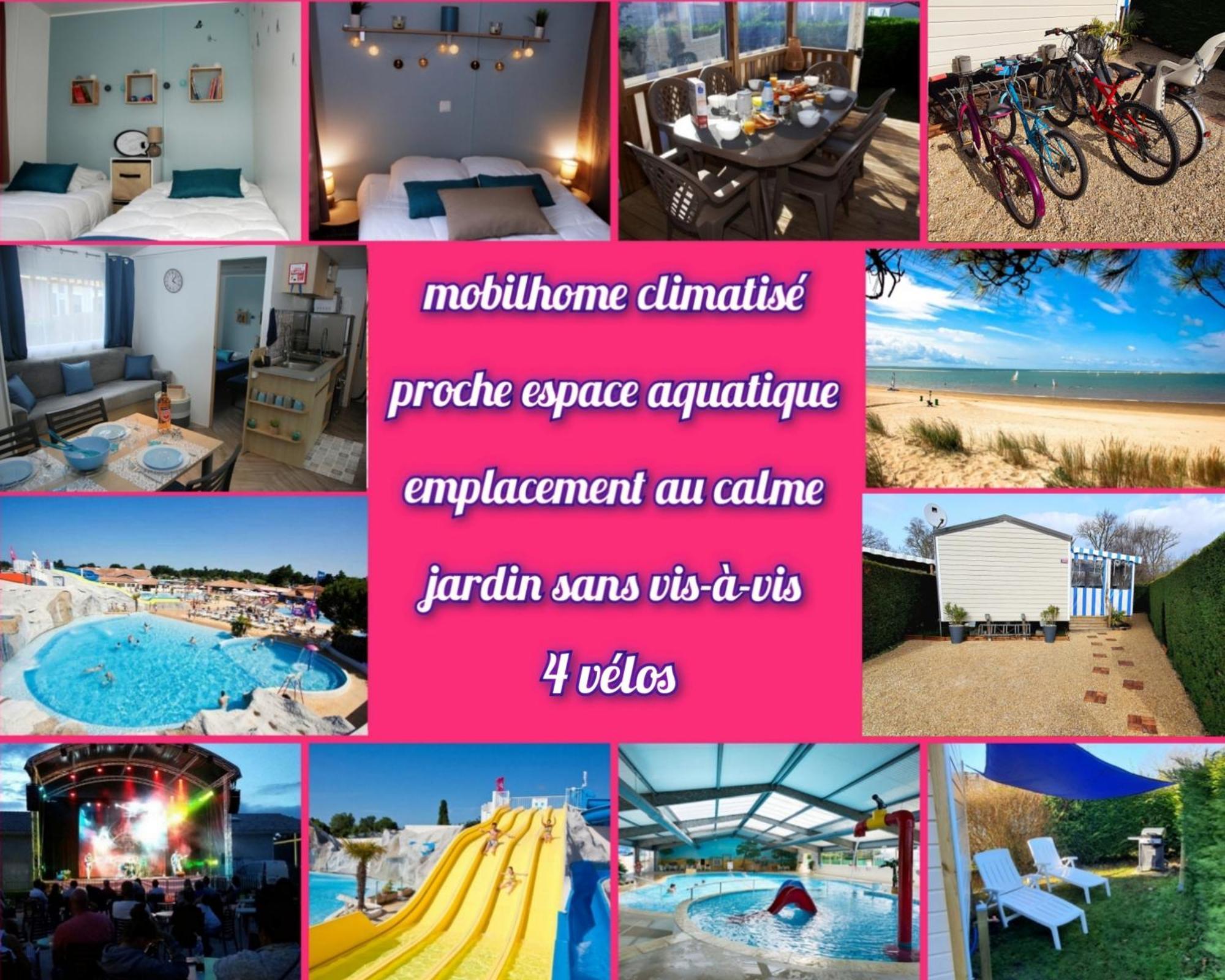 Mobilhome 2Ch Climatise-Terrasse Fermee-4 Velos-Camping 4 Etoiles Les Charmettes Les Mathes Exteriör bild